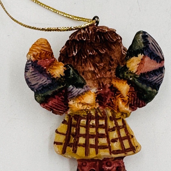 The Beachcombers Int'l. Christmas Angel Ornaments w/ Patchwork Wings Set of 3 - Picture 8 of 8